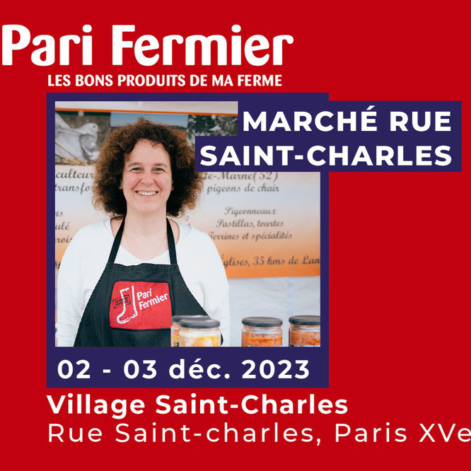 Pari Fermier - Le Samedi 2 et dimanche 3 décembre 2023 - Rue Saint-Charles, Paris 15e