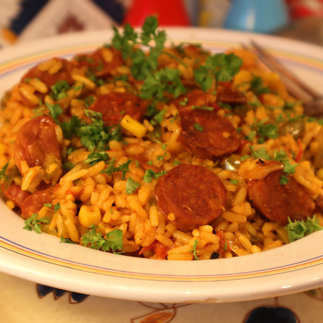 RIZ AU CHORIZO A LA MEXICAINE - Es una delicia soleada sur Gourmandises TV