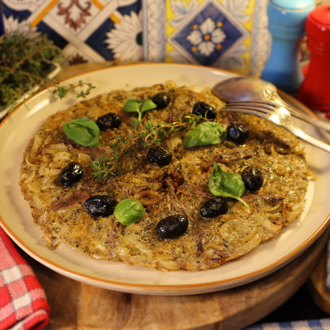 Mon OMELETTE AUX OIGNONS FAÇON PISSALADIÈRE - Un avant-goût de l'été ? sur Gourmandises TV 