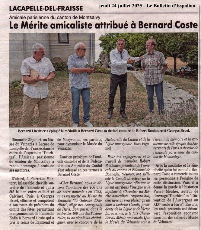Amicalisme, auvergnat de paris, mérite amicaliste, ligue auvergnate et du massif central