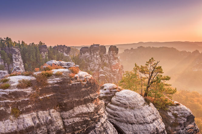 Bastei, Sächsischen Schweiz, Elbsandsteingebirge, Sonnenaufgang, Lightroom