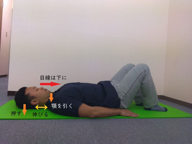 猫背矯正 ヘッドフォワード チンインエクササイズ