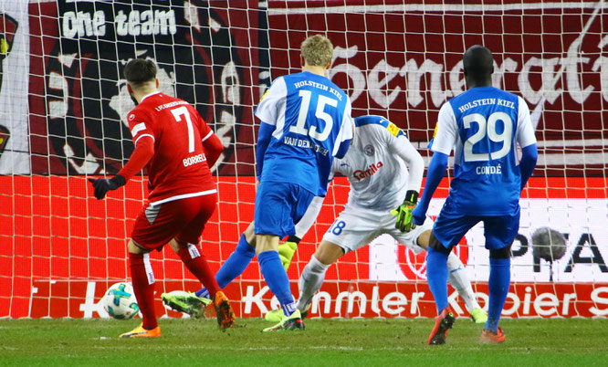 1:0-Führung für Lautern durch Brandon Borello. Foto: PN