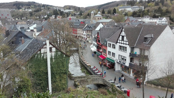 Die Aussicht auf den historischen Stadtkern von der Burg aus
