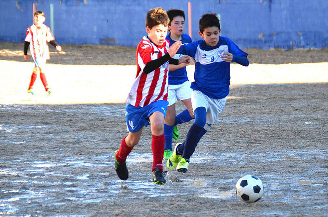 El Alevín A venció por 2-4 al Marianistas. Foto: dxtmarias.com