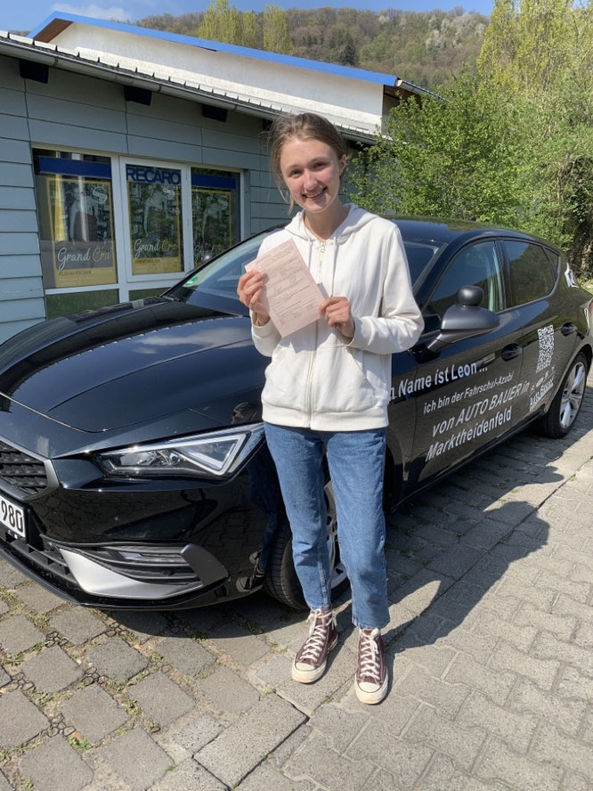 Eva Schaub, Autoführerschein 22.04.2022 Wertheim 