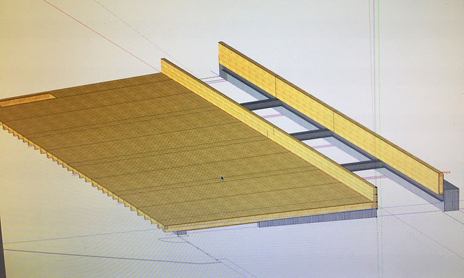 Das Atelier wird mit einem Flachdach versehen. Die Elemente werden mit dem Kran zum Standort geflogen. Flachdach Basel