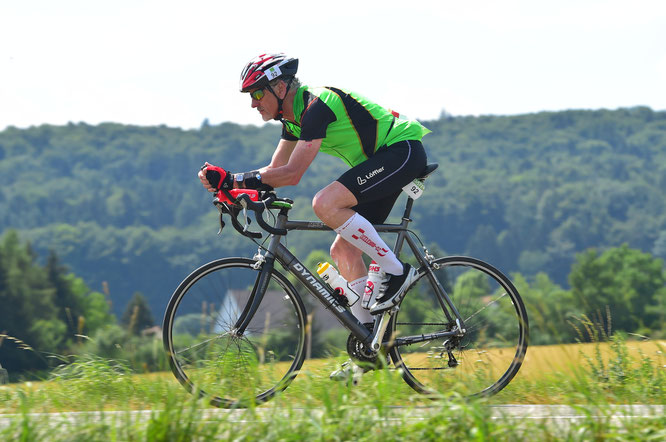 "Der stärkste Muskel ist mein Hirn": Herbert Graf beim Triathlon in Roth im Juli 2015  über die Ironman-Distanz