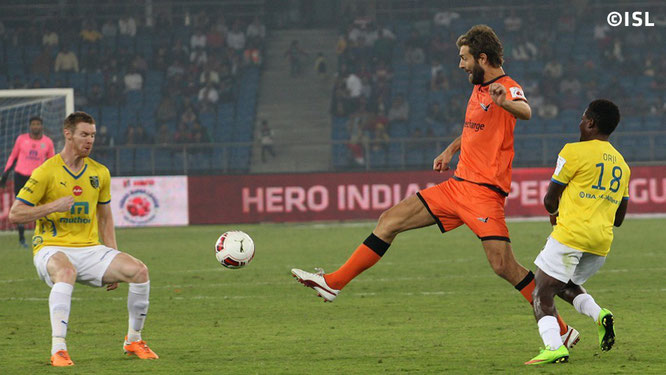 Morten Skoubo jugando con el Delhi Dynamos, su último equipo. Foto: www.indiansuperleague.com