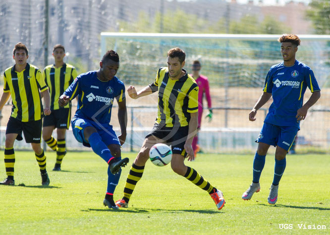 Darlan Bispo, en plena acción contra el Portugalete esta temporada. Foto: UGS Vision.