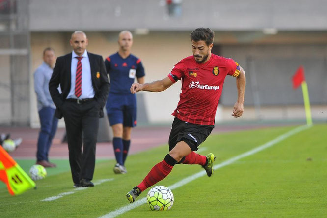 Javi Ros, durante un partido con el Mallorca esta temporada. Foto: ultimahora.es