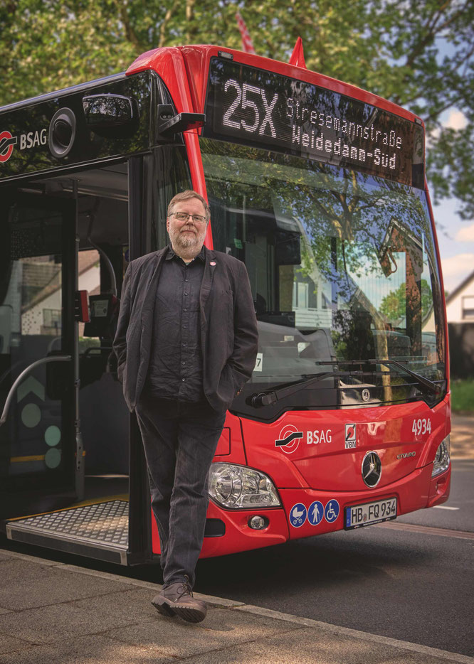 Andreas Holling, Pressesprecher der BSAG, Foto © Martin Bockhacker, Bildplantage 13