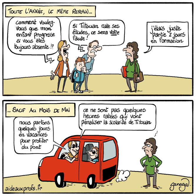 Toute l'année, les parents pointent l'absentéisme des professeurs, mais en mai, ils font ce qui leur plaît