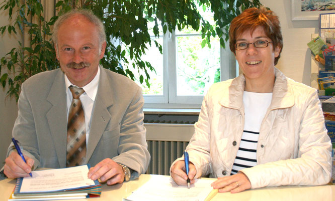 Stephan Strichertz und Annegret Kramp-Karrenbauer, die ehemalige Ministerpräsidentin des Saarlandes.