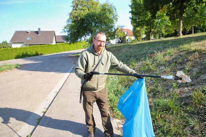 Ben Krebs kam aus Saarbrücken, um in Kleinblittersdorf zu helfen.