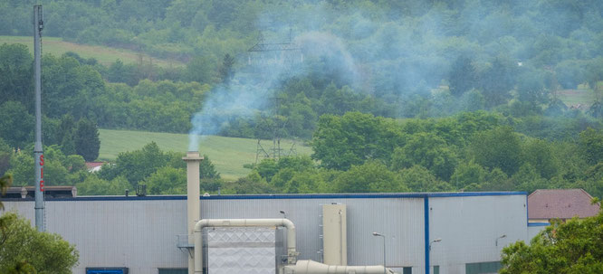 Das Aluminiumwerk in Großblittersdorf.