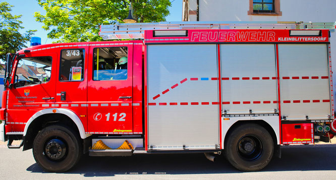 Symbolfoto: Ein Feuerwehrauto der Gemeindewehr Kleinblittersdorf.