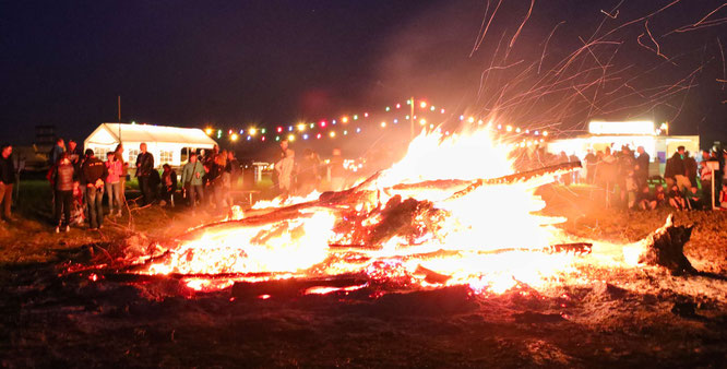 Das Auersmacher Osterfeuer im Jahr 2019.