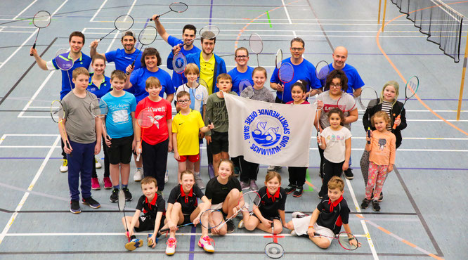 Die Badminton-Spieler aus Kleinblittersdorf im Jahr 2019.