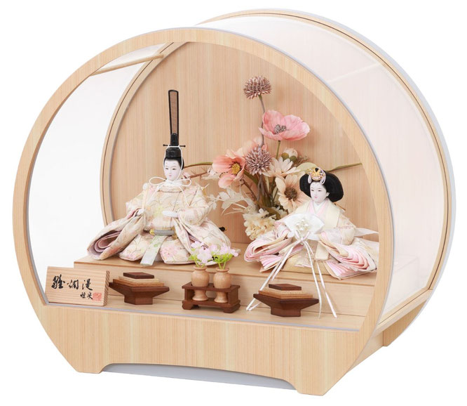 ひな人形 親王飾りケース入（4M30-ST-111）横