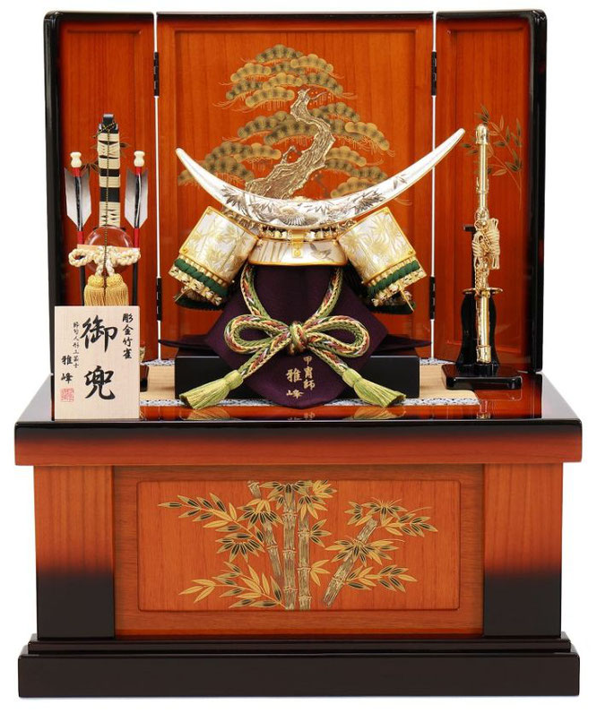 雅峰作 兜10号収納箱飾り（6L22-HH-716）