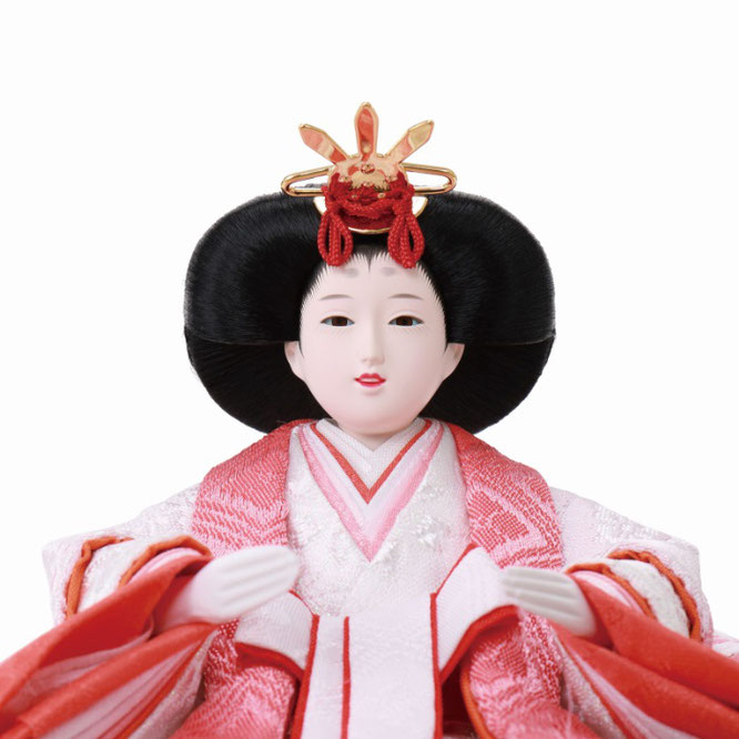 ひな人形 五人収納箱飾り（4L16-HH-627）女雛（顔）