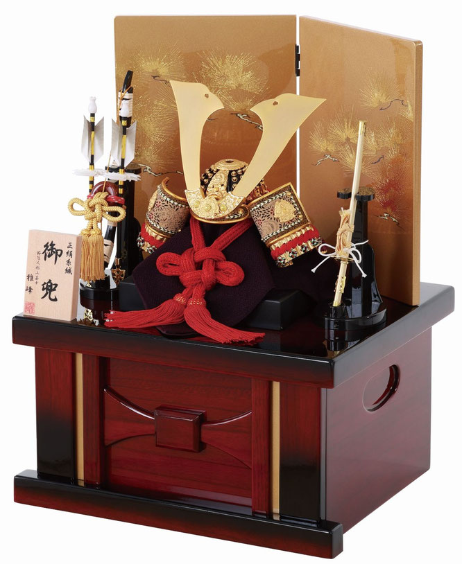 雅峰作 兜8号収納箱飾り（6M22-ST-735）横