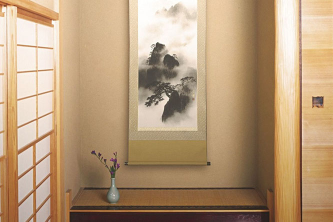 プランと料金 故宮宝軸 掛軸 値下げ 山水（掛軸「山水」 伽楠（かなん）） - 絵画