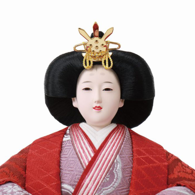 優香作ひな人形 立雛飾り（4M13-ST-309）女雛（顔）