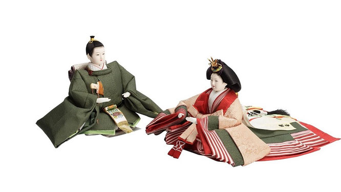 優香作「親王飾り」麹塵 京十二 - 伽楠（かなん）