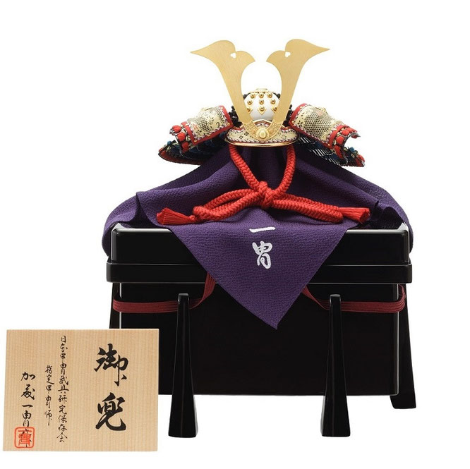 一冑作「四分の一 笠錣縹糸威兜飾りセット」 - 伽楠（かなん）