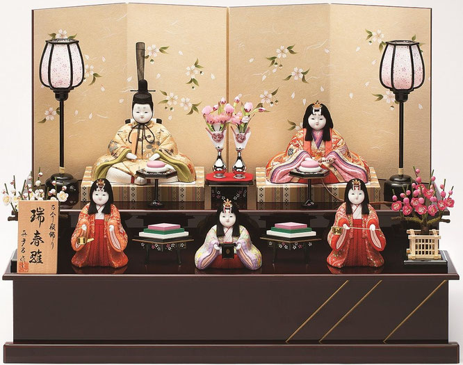 真多呂人形「瑞春雛5人飾り」 - 伽楠(かなん) 真多呂人形「瑞春雛5人飾り」 - 伽楠(かなん)