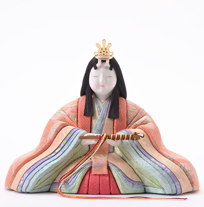 真多呂作ひな人形 親王飾り 本金 和泉セット（1893）女雛