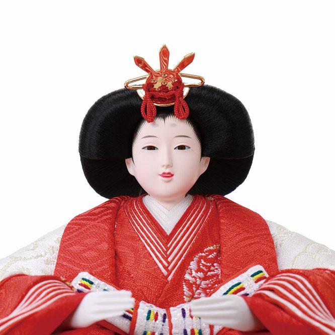 ひな人形 五人収納箱飾り（4L16-HH-061）女雛（顔）