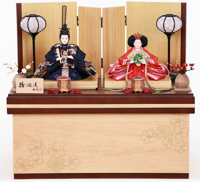 ひな人形 親王収納箱飾り 4M12-ST-206 - 伽楠（かなん）