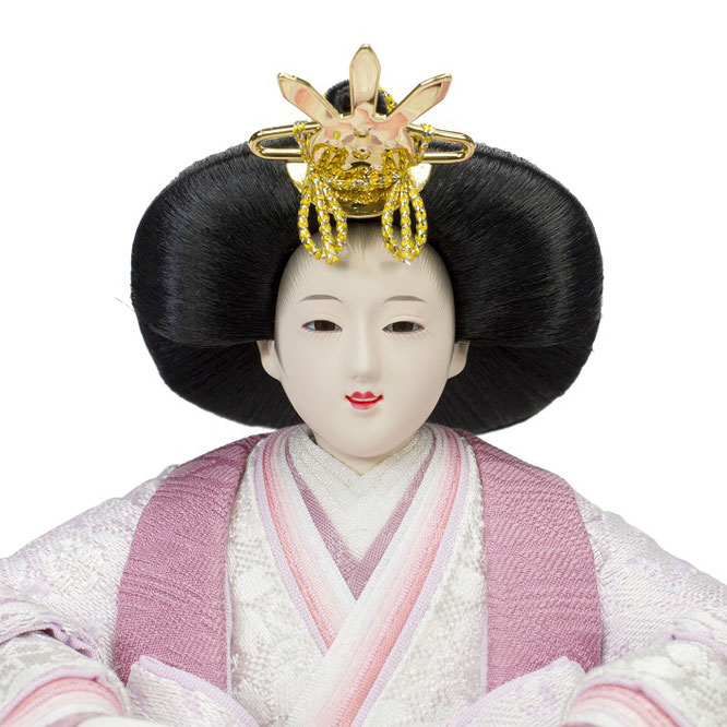 山口政子作ひな人形 親王飾り（4L11-AA-171）女雛（顔）