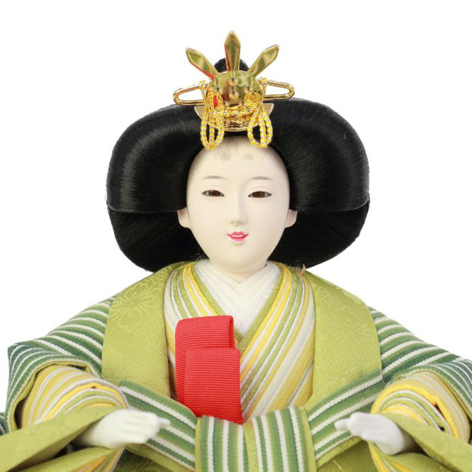 優香作ひな人形 親王飾り 4L11-AA-163　女雛（顔）