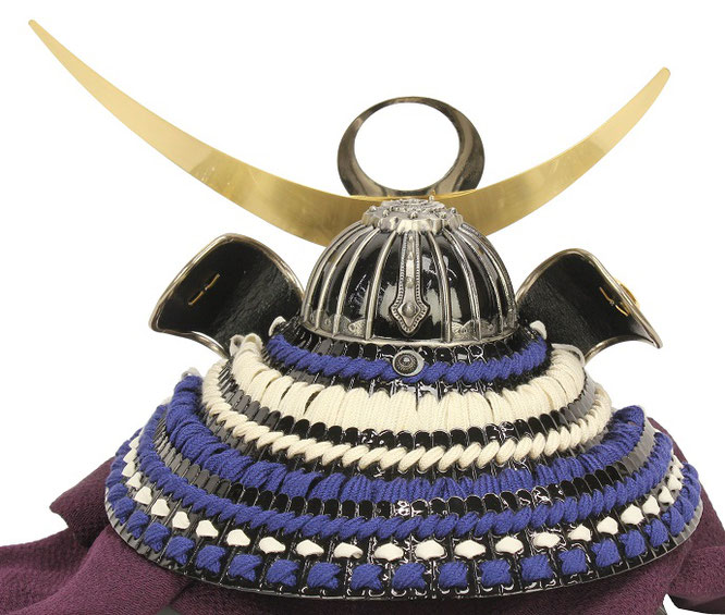 辰広作 兜1/5収納箱飾り（6L22-HH-717）兜の背面