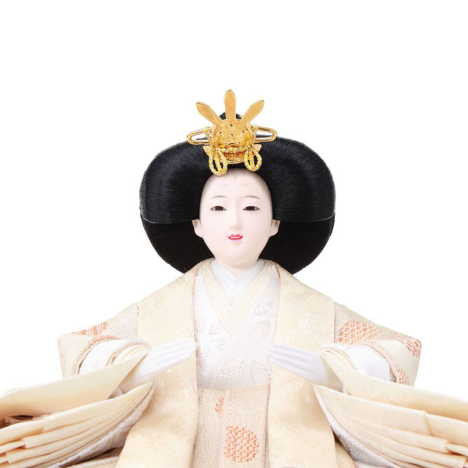 ひな人形 親王収納箱飾り（4M12-ST-262）女雛（顔）