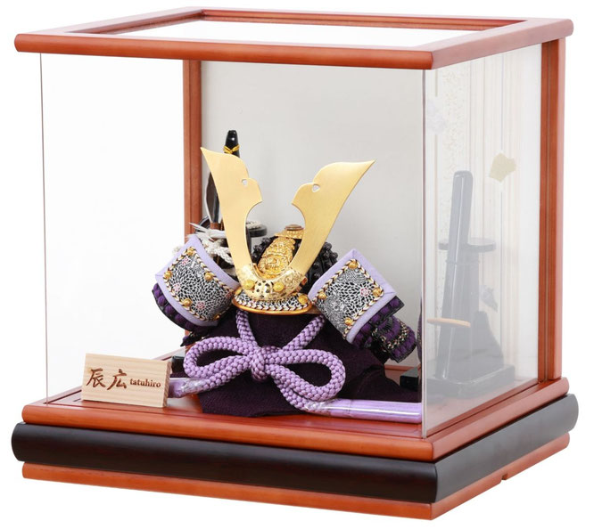 辰広作 兜1/6ケース飾り（5720-56-023）横