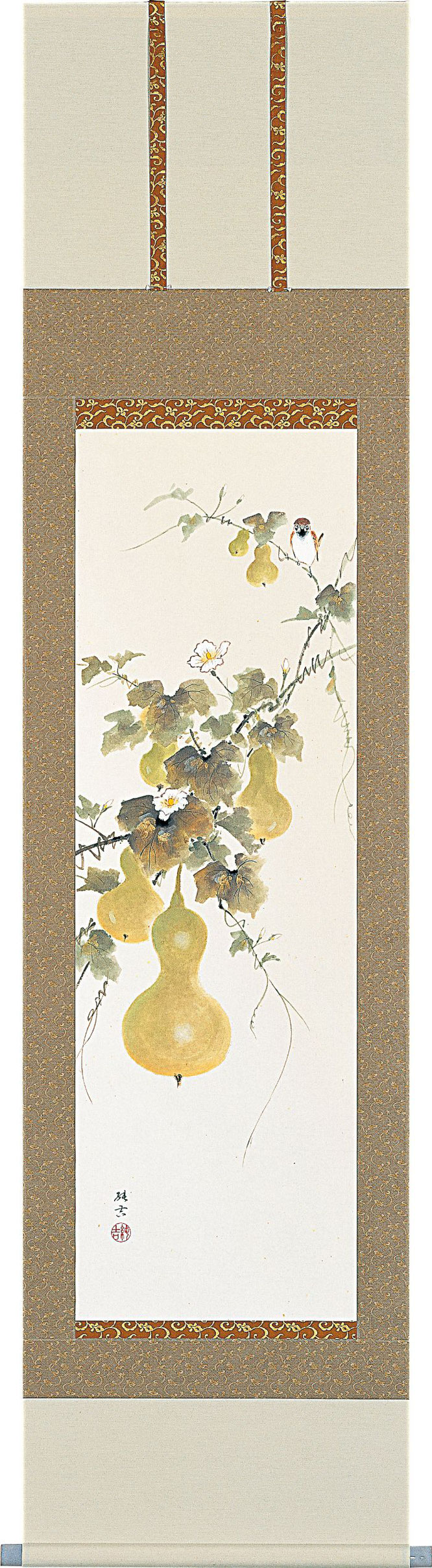 掛け軸　六瓢息災　（佐藤純吉）　（掛軸小物なし） 掛け軸 六瓢息災 （佐藤純吉） （掛軸小物なし） 送料無料