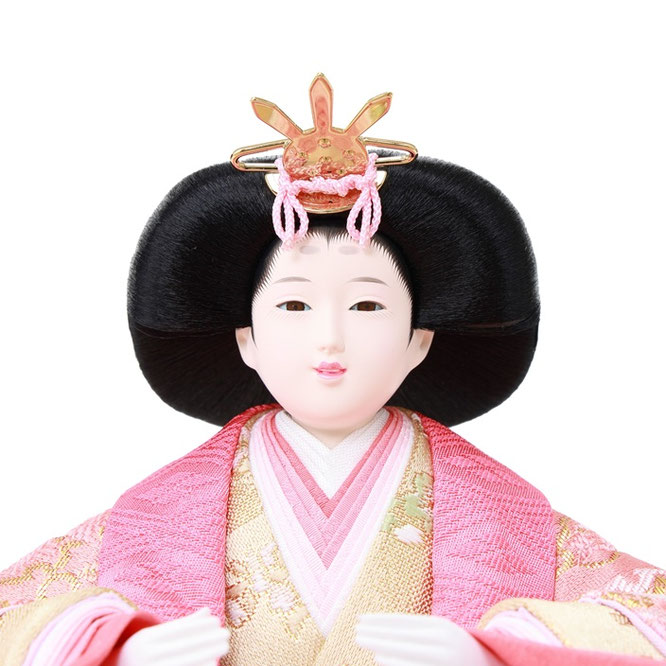 ひな人形 親王収納箱飾り（4M12-GT-201）女雛（顔）