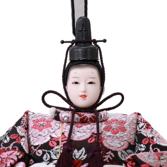 ひな人形 五人収納箱飾り（4L16-GT-601）男雛（顔）