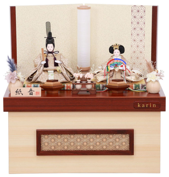ひな人形 親王収納箱飾り（4M12-ST-265）