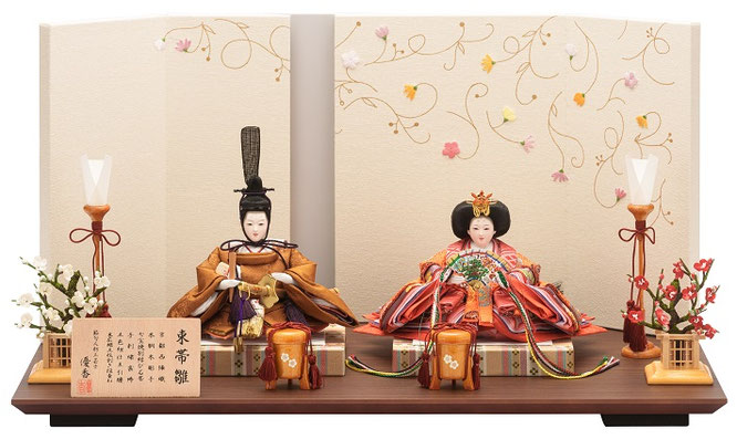 雛人形　親王飾り　黄櫨染 優香作「親王飾り」黄櫨染御袍 京十四 - 伽楠（かなん）