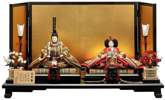 優香作「親王飾り」花文暈繝錦 - 伽楠（かなん）