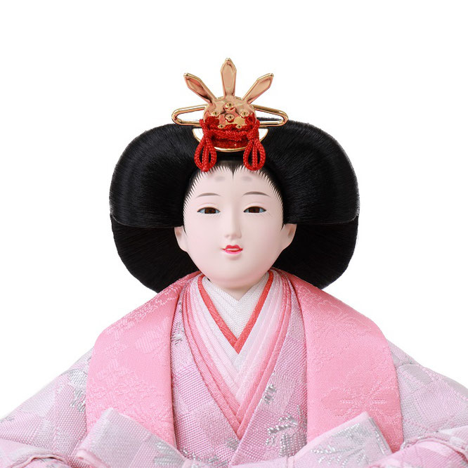 ひな人形 五人収納箱飾り（4L16-GT-630）女雛（顔）