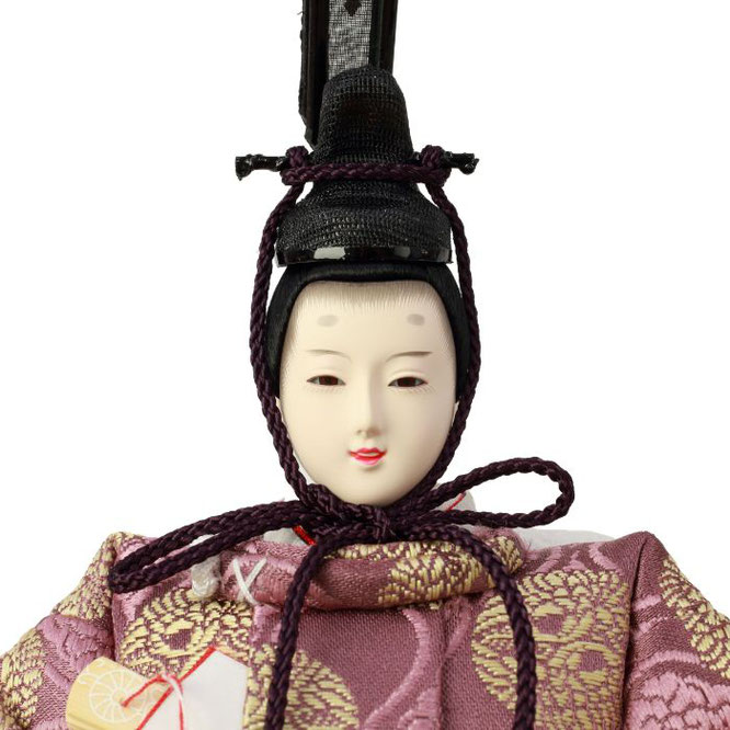 山口政子作ひな人形 親王飾り（4L11-AA-165）男雛（顔）