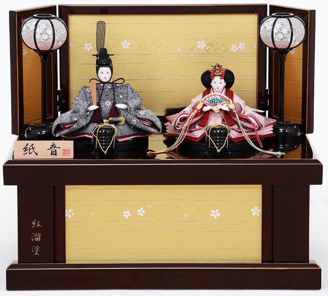 ひな人形 親王収納箱飾り（4M12-ST-204）