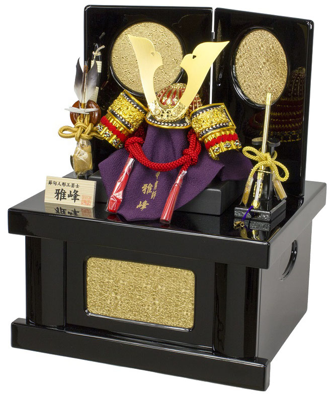 雅峰作 兜5号収納箱平飾り（6L21-GT-215）横